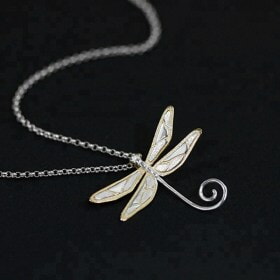 Fashion-cute-design-925-silver-dragonfly-pendant (1)